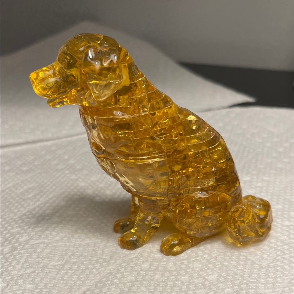 Assembled Crystal Golden Retriever 3D Puzzle